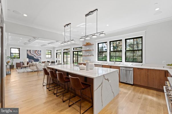 Interior, Kitchen, Living room, Pendant Lights, Recessed Lighting, Stainless Steel Appliances, Wood Texture Flooring