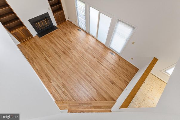 Empty room, Fireplace, Interior, Wood Texture Flooring