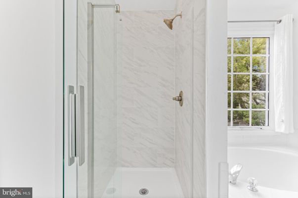 Bathroom, Glass Shower, Interior, Marble Walls