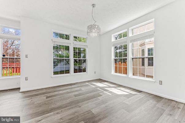 Empty room, Interior, Pendant Lights, Wood Texture Flooring