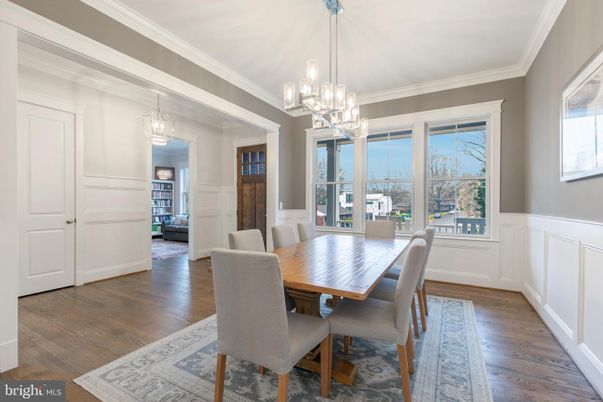 Chandelier, Dining room, Interior, Pendant Lights, Wood Texture Flooring