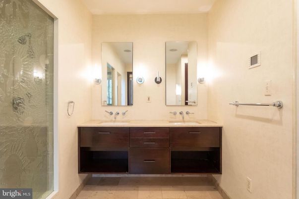 Bathroom, Dual Sink Vanities, Glass Shower, Interior