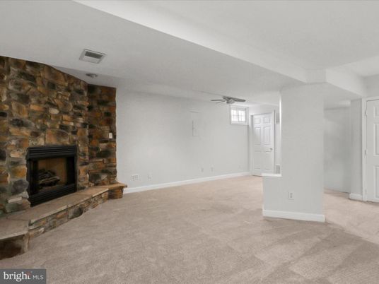 Empty room, Fireplace, Interior, Stone Walls
