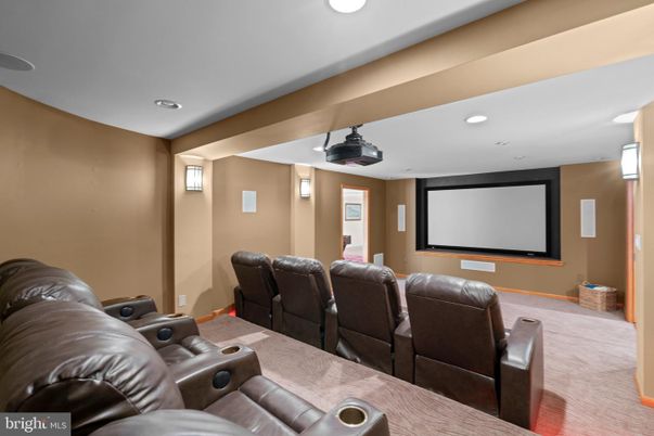 Home Theatre Room, Interior, Projection Screen, Recessed Lighting, Theatre Room