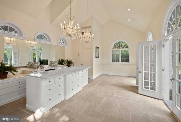 Bathroom, Chandelier, Interior, Recessed Lighting