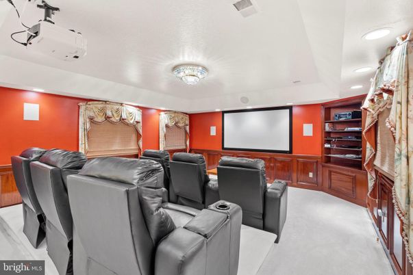 Home Theatre Room, Interior, Projection Screen, Recessed Lighting, Theatre Room