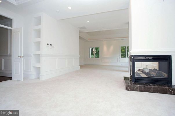 Empty room, Fireplace, Interior, Recessed Lighting