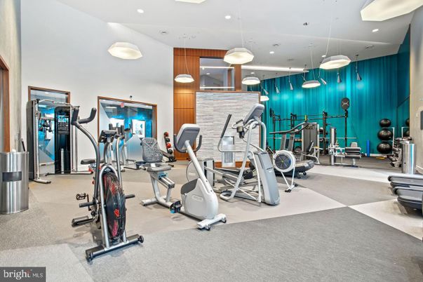 Fitness Equipment, Gym, Interior, Pendant Lights, Recessed Lighting, Wooden Walls
