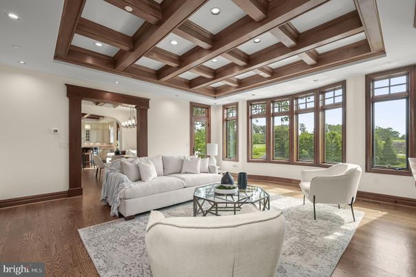 Dining room, Interior, Living room, Recessed Lighting, Wooden Beams, Wood Texture Flooring