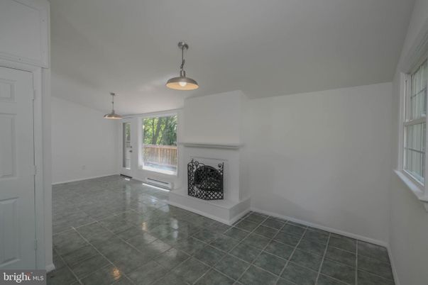Empty room, Fireplace, Interior, Pendant Lights