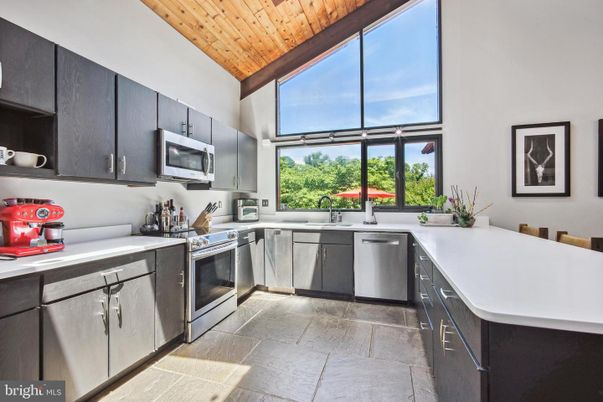 Interior, Kitchen, Stainless Steel Appliances, Wooden Ceilings