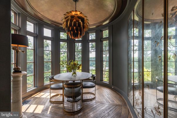 Chandelier, Dining room, Interior, Sun Room, Wood Texture Flooring