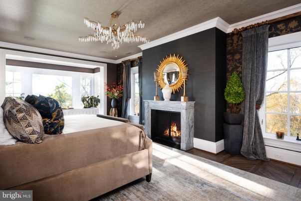 Fireplace, Interior, Recessed Lighting, Wood Texture Flooring