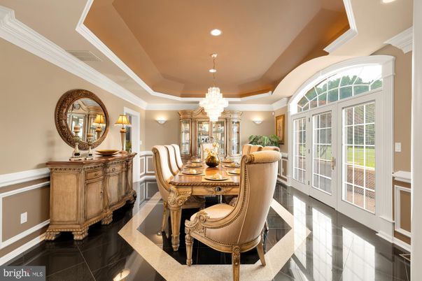 Chandelier, Dining room, Interior, Recessed Lighting