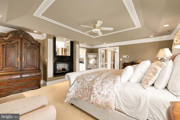 Bedroom, Fireplace, Interior, Recessed Lighting