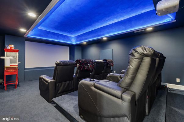 Home Theatre Room, Interior, Projection Screen, Recessed Lighting, Theatre Room