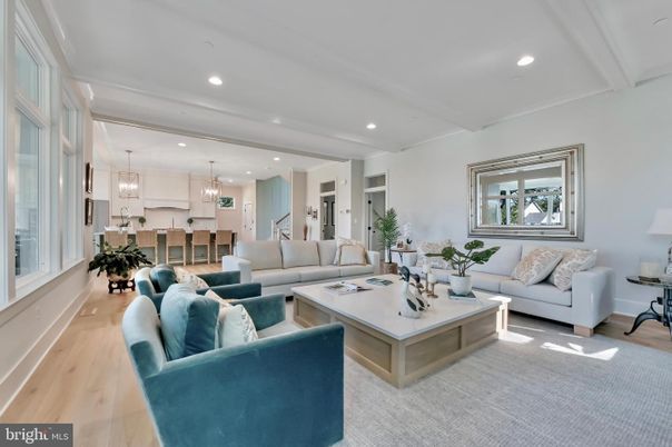 Interior, Kitchen, Living room, Pendant Lights, Recessed Lighting, Wood Texture Flooring