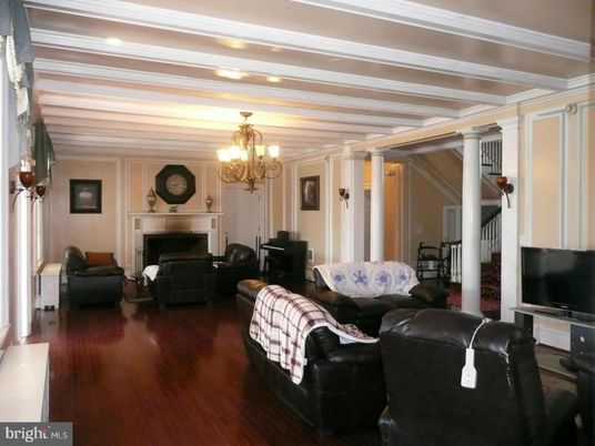 Chandelier, Fireplace, Interior, Living room, Wood Texture Flooring
