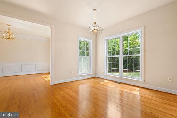 Empty room, Interior, Pendant Lights, Wood Texture Flooring