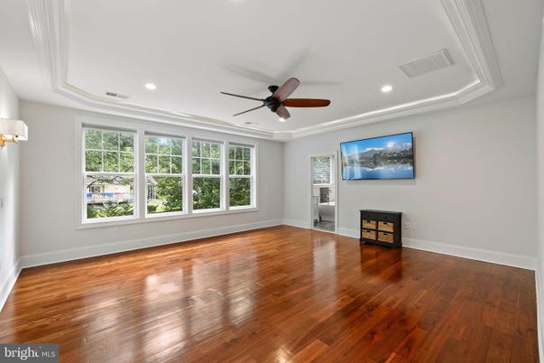 Empty room, Fireplace, Interior, Recessed Lighting, Wood Texture Flooring