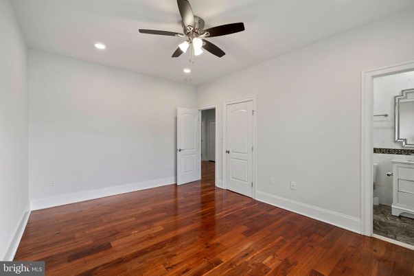 Bathroom, Empty room, Interior, Recessed Lighting, Wood Texture Flooring