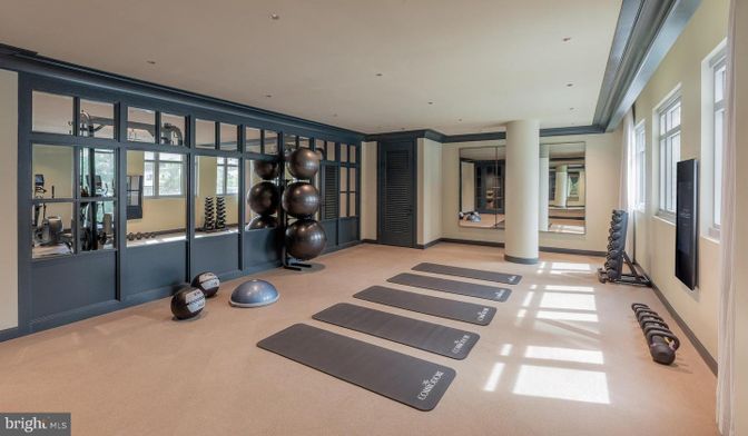 Fitness Equipment, Interior, Recessed Lighting