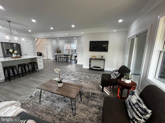 Dining room, Interior, Kitchen, Living room, Pendant Lights, Recessed Lighting, Wood Texture Flooring