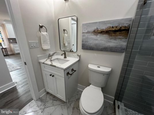 Bathroom, Interior, Marble, Wood Texture Flooring