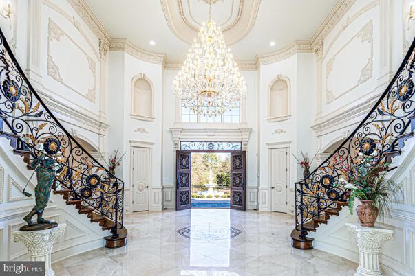 Chandelier, Interior, Marble, Recessed Lighting