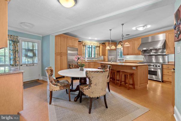 Dining room, Interior, Kitchen, Pendant Lights, Recessed Lighting, Stainless Steel Appliances