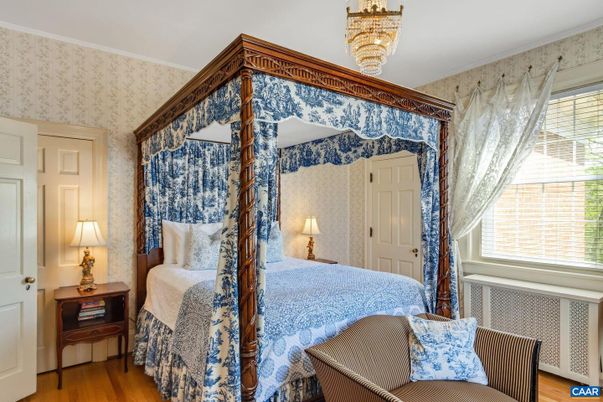 Bedroom, Chandelier, Interior, Wood Texture Flooring