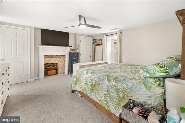 Bedroom, Fireplace, Interior