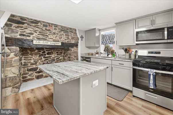 Interior, Kitchen, Wood Texture Flooring