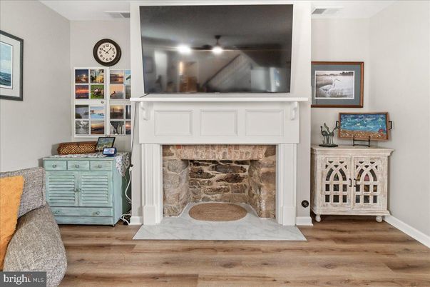 Fireplace, Interior, Wood Texture Flooring