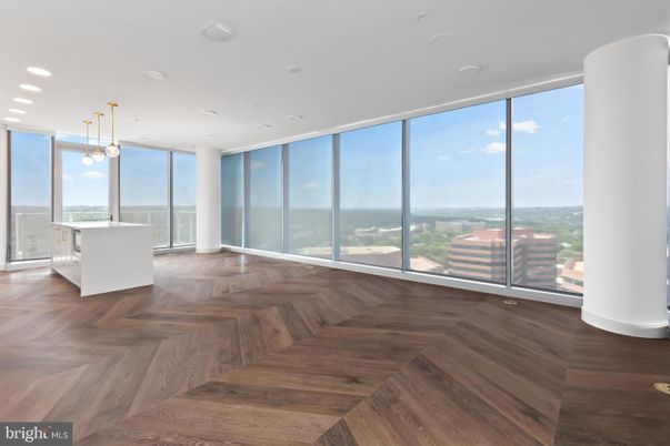 Empty room, Interior, Pendant Lights, Recessed Lighting, Wood Texture Flooring