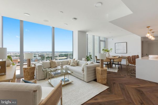 Dining room, Interior, Living room, Pendant Lights, Recessed Lighting, Wood Texture Flooring