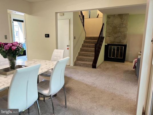 Dining room, Fireplace, Interior, Stone Walls