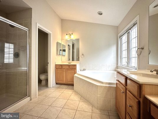 Bathroom, Dual Sink Vanities, Glass Shower, Interior