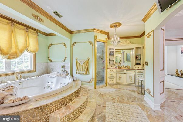 Bathroom, Chandelier, Interior