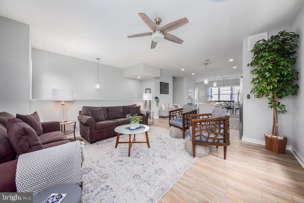 Dining room, Interior, Kitchen, Living room, Pendant Lights, Recessed Lighting, Wood Texture Flooring