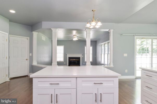 Fireplace, Interior, Recessed Lighting, Wood Texture Flooring