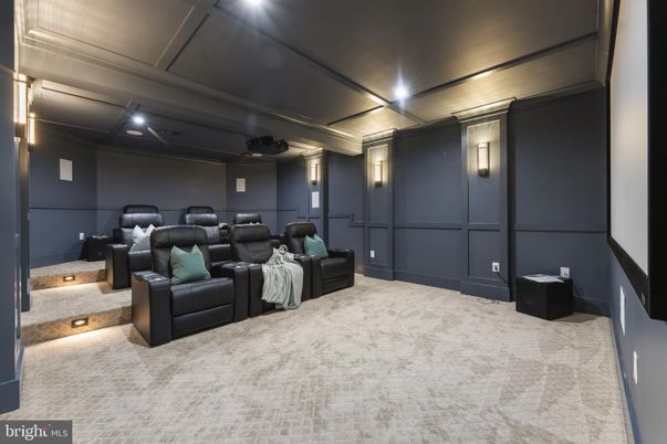 Home Theatre Room, Interior, Projection Screen, Recessed Lighting, Theatre Room