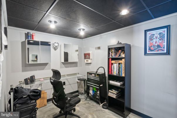 Home Office, Interior, Recessed Lighting