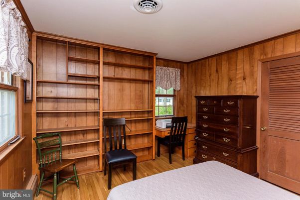 Home Office, Interior, Wood Texture Flooring, Wooden Walls