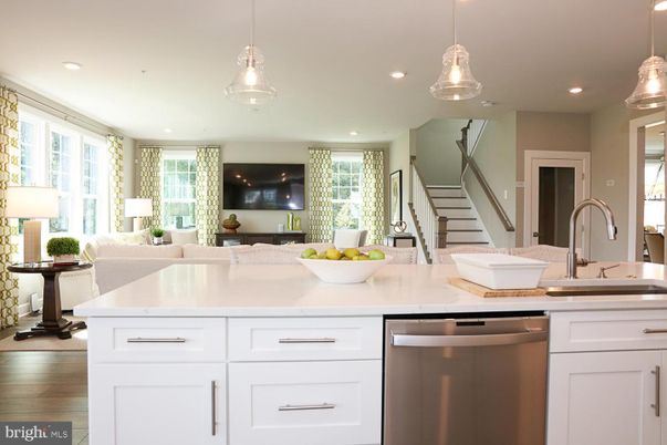 Interior, Kitchen, Living room, Pendant Lights, Recessed Lighting, Stainless Steel Appliances, Wood Texture Flooring