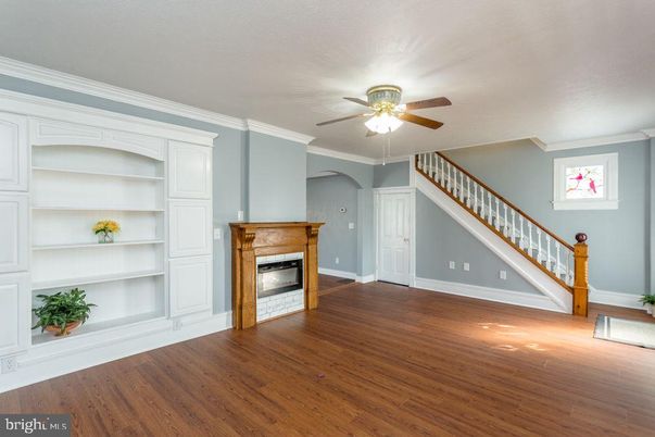 Empty room, Fireplace, Interior, Wood Texture Flooring