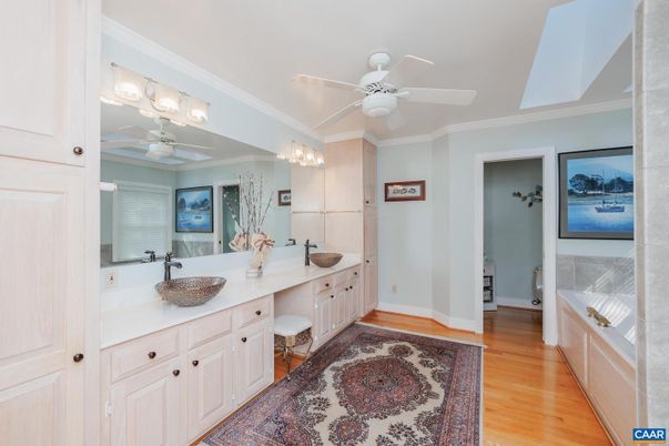 Bathroom, Dual Sink Vanities, Interior, Wood Texture Flooring