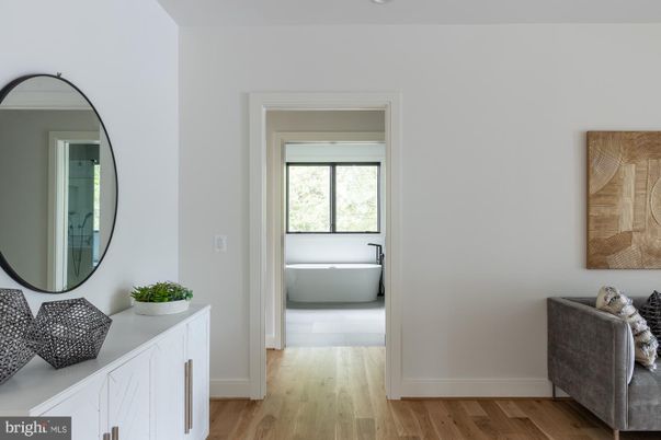 Bathroom, Free Standing Baths, Interior, Wood Texture Flooring