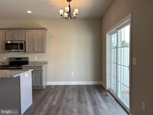 Chandelier, Interior, Kitchen, Recessed Lighting, Wood Texture Flooring