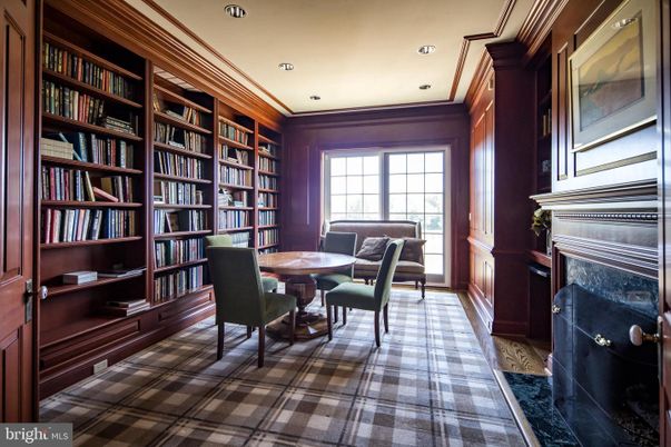 Fireplace, Home Office, Interior, Recessed Lighting